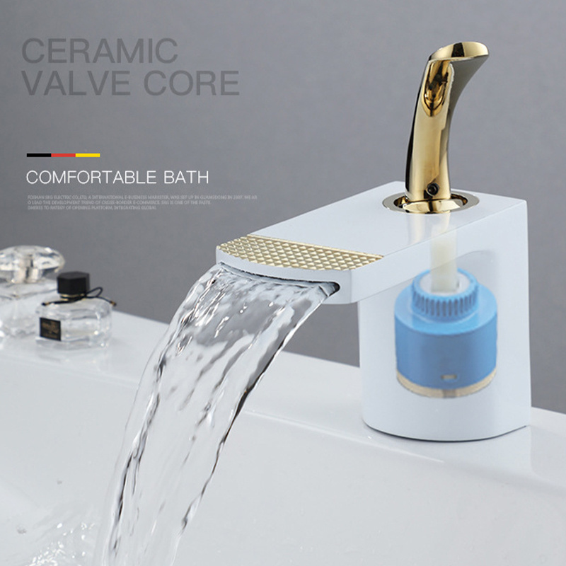 Toilet Counter Basin Faucet Double Hot and Cold Faucet Mixer Tap Bathroom Cabinet Mixing Faucet