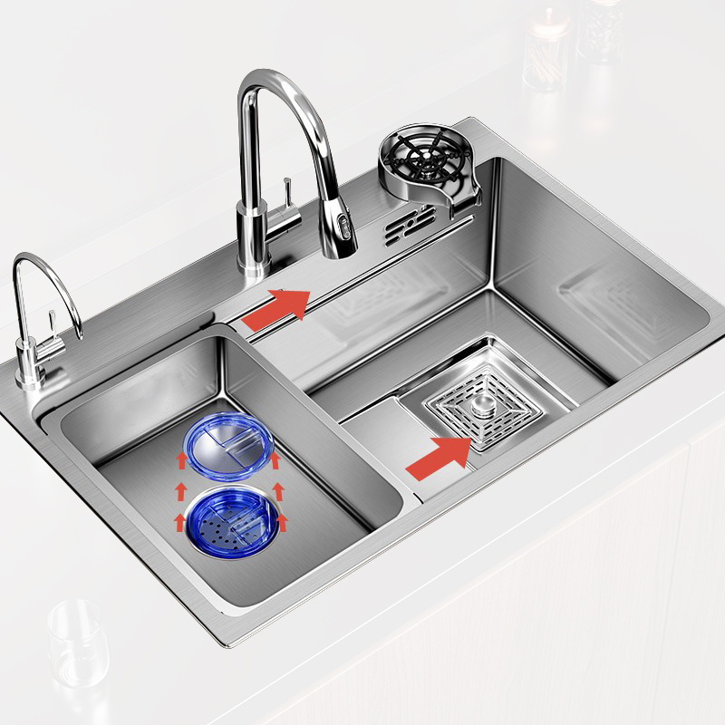 New Corrosion-Resistant Large-Capacity Kitchen Single-Tank Faucet Cup Washer 304 Stainless Steel Thickened Kitchen Sink