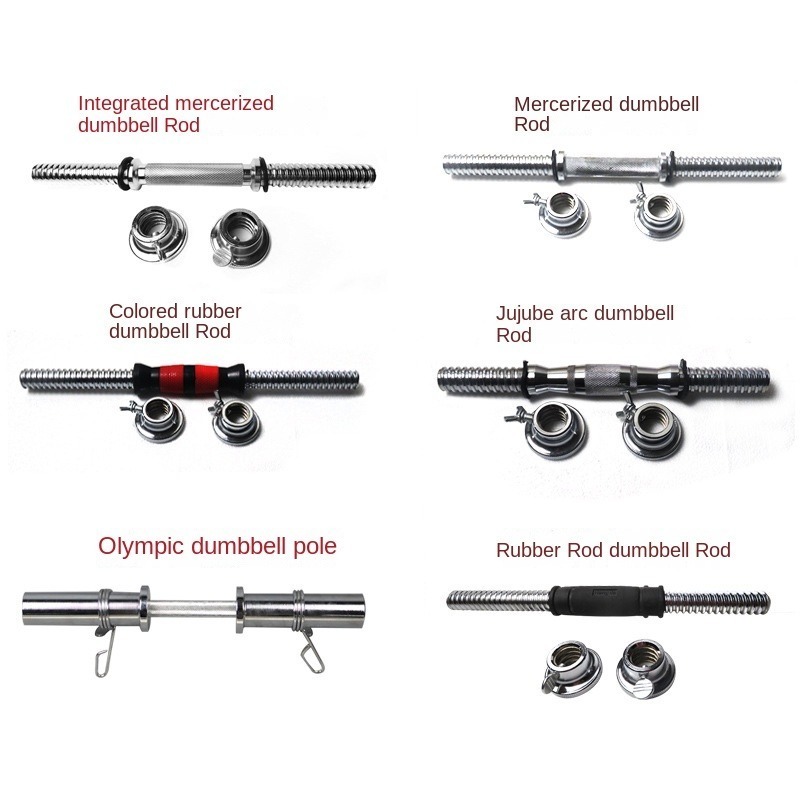 LXY-N482 Fitness Equipment Free Weight 25mm Heavy Duty Chromed Short Dumbbell Handles Barbell Bar