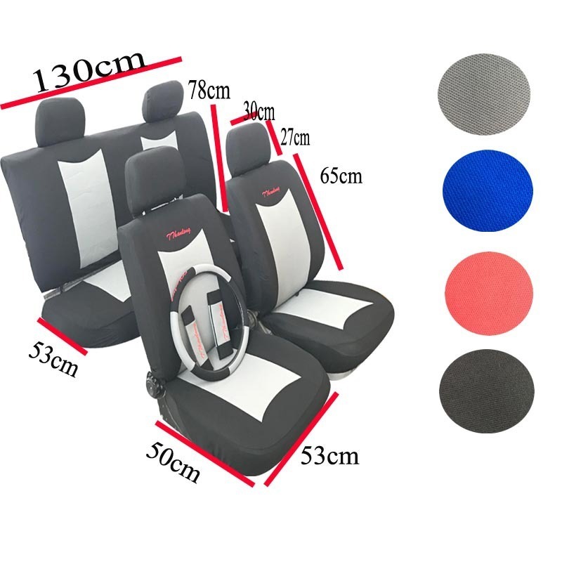 Auto accessory 11pcs sports car seat protector seat covers with belt pad / steer covers car seat cushion covers full set luxury