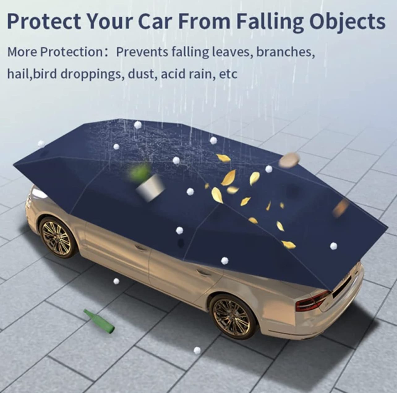 High quality car Outdoor accessories Waterproof  Electronic Smart Auto remote control Sunshade Anti-UV Car Cover Shade Umbrella