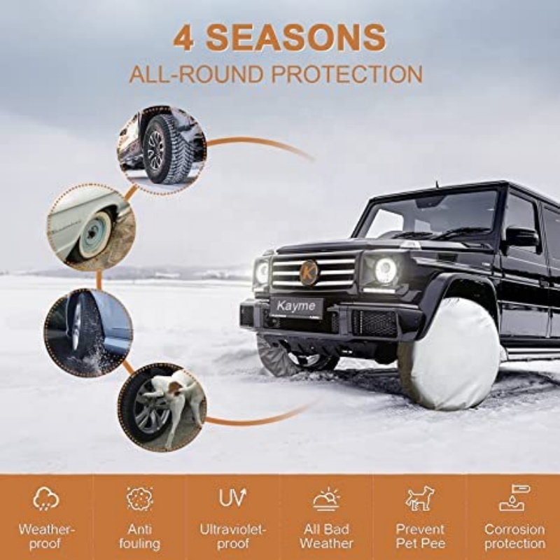 Adjustable Anti fouling Sunproof windproof car tire cover vehicle wheel protector oxford spare custom tire cover For Truck