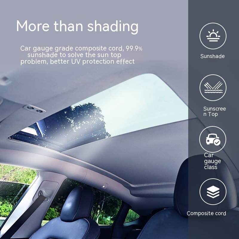 Car accessories Power Panoramic Sunroof Electric sunblock Heat insulation sunroof Retractable Roof Sunshade For Tesla Model Y