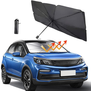 Foldable Titanium Silver Car Sun Shade Windshield Sun Shade Car Front Window Heat Insulation Protection Sun Umbrella for Car