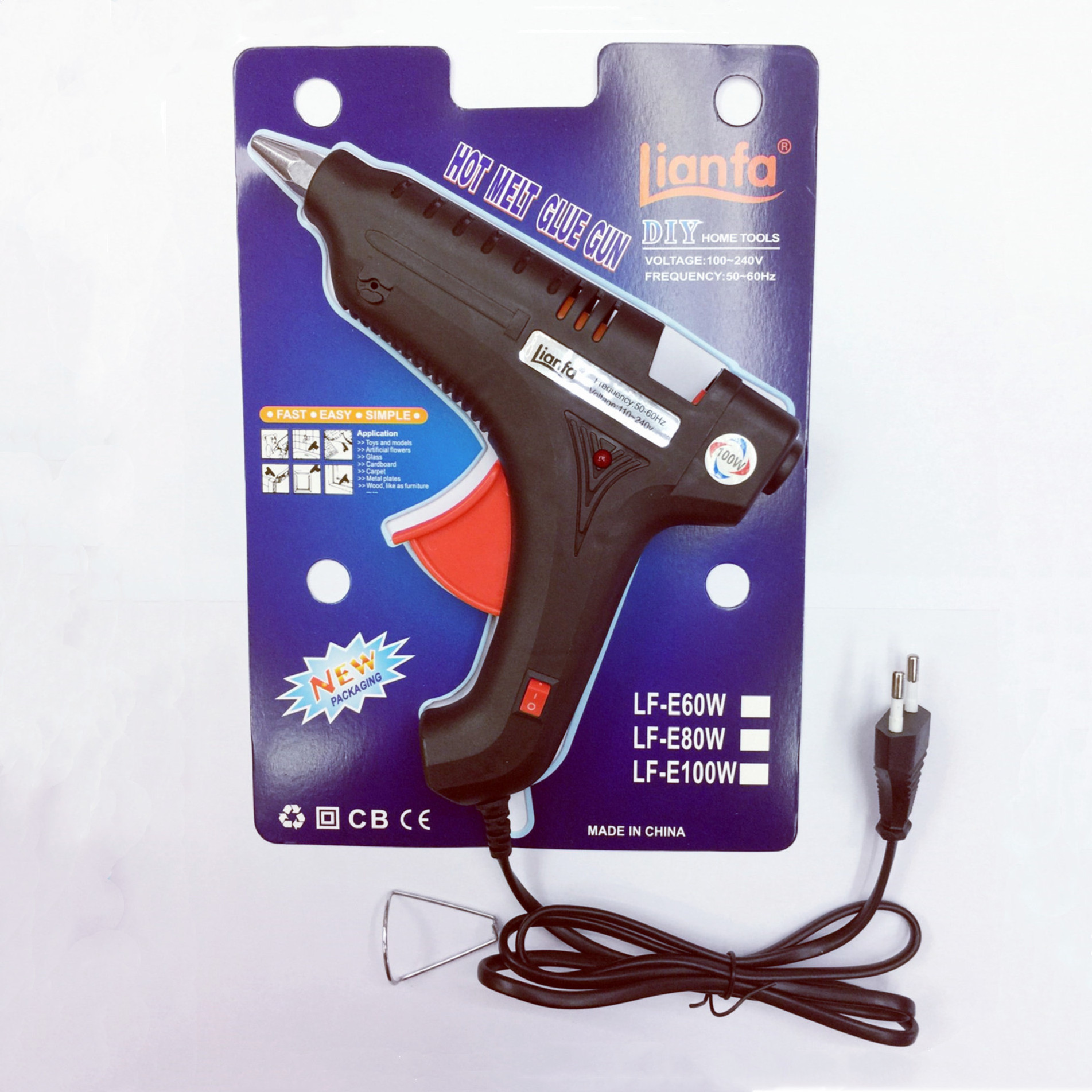 factory use 100w hot melt glue machine big power glue gun with switch