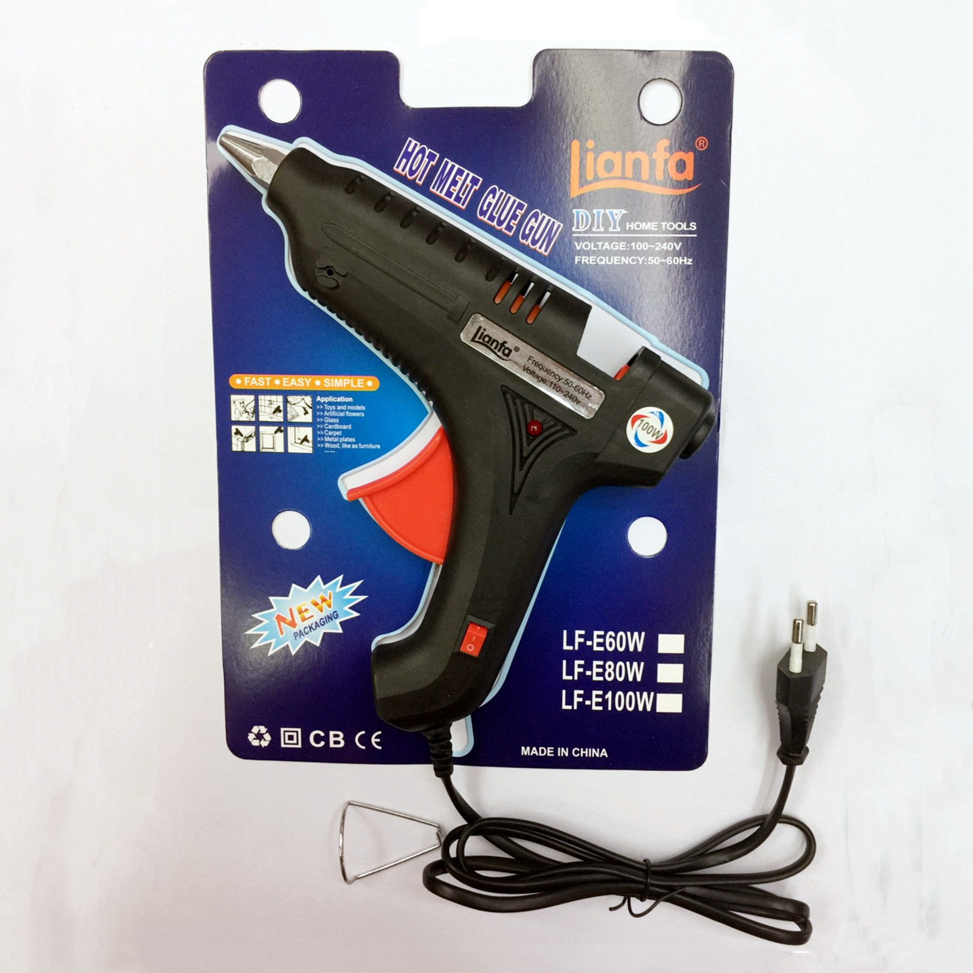 factory use 100w hot melt glue machine big power glue gun with switch