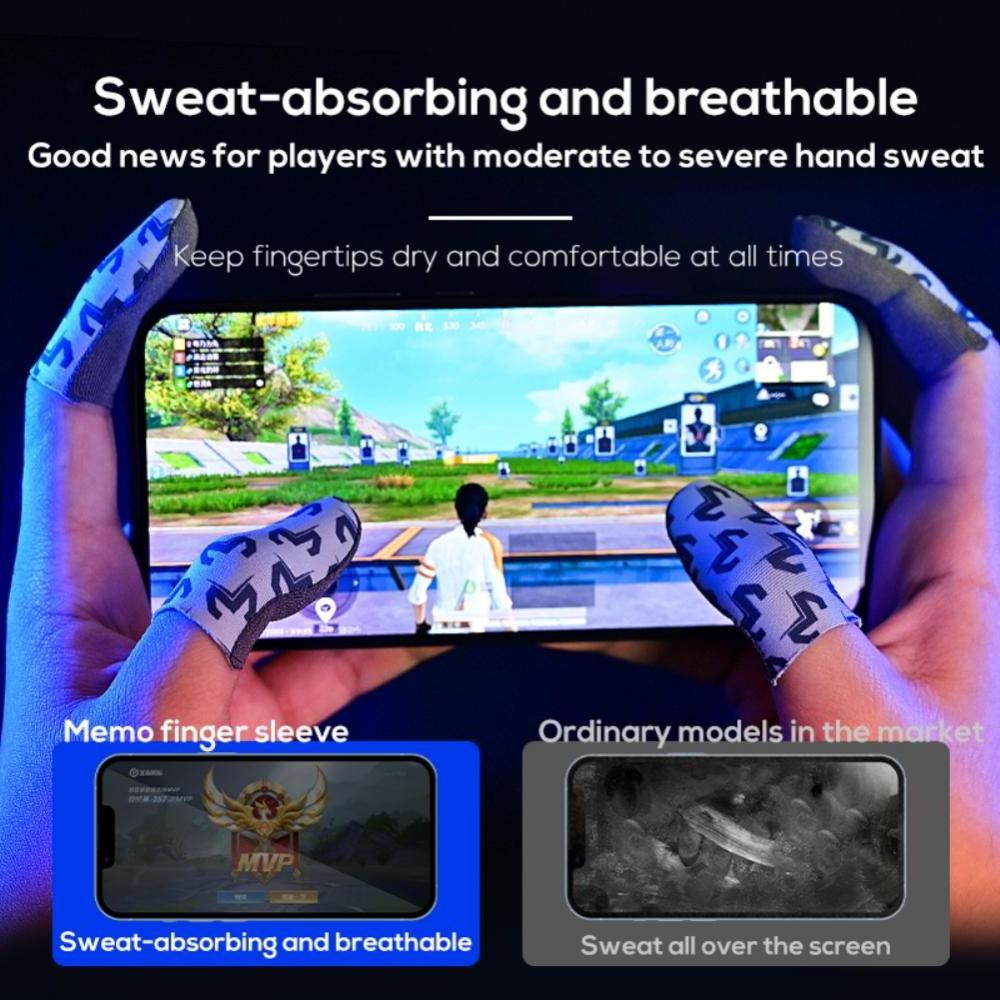 1 Pair Gamer Finger Sleeves Sweatproof Gamer Finger Covers Touch Screen Fingertips Sleeve For Mobile Game