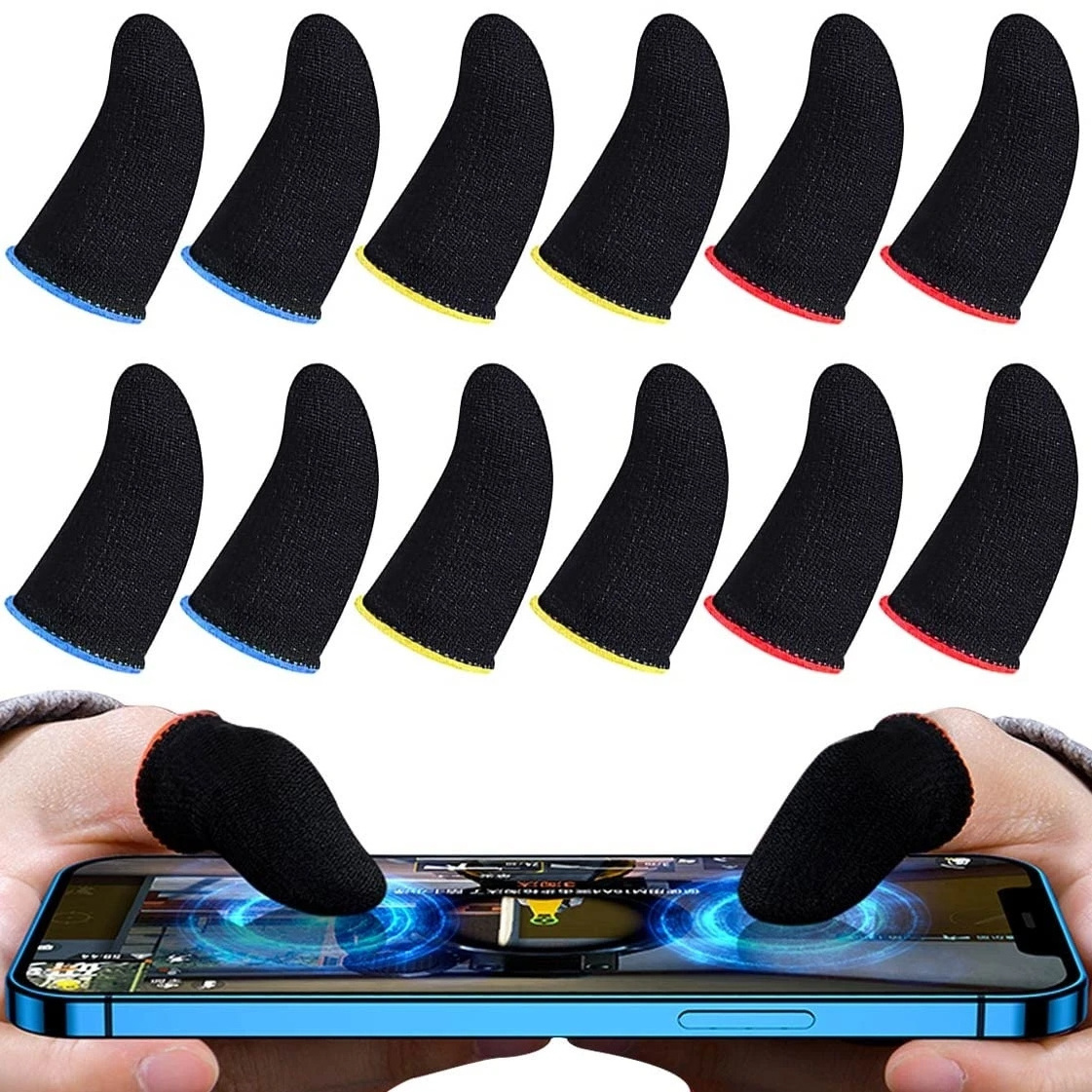 Gaming Finger Sleeve Breathable Fingertips For PUBG Games Anti-Sweat Touch Screen Finger Cots Cover Sensitive Mobile Touch Glove