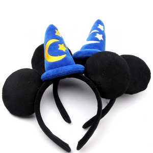 Halloween Park Women Costume Photo Shoot Animal Flower Headpiece Black Mouse Ears Headband MM Butterfly Hair Hoop