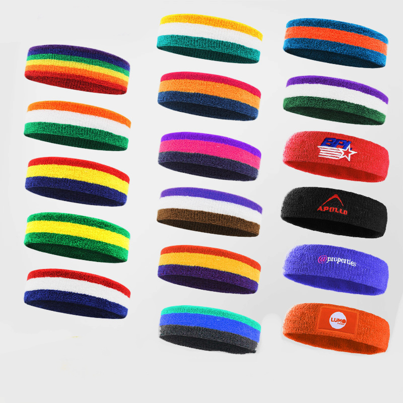 Cotton sweat-absorbent elastic sport stretch towel basketball volleyball one size warm headbands