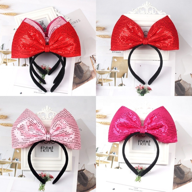 Halloween Park Women Costume Photo Shoot Animal Flower Headpiece Black Mouse Ears Headband MM Butterfly Hair Hoop