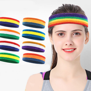 Cotton sweat-absorbent elastic sport stretch towel basketball volleyball one size warm headbands