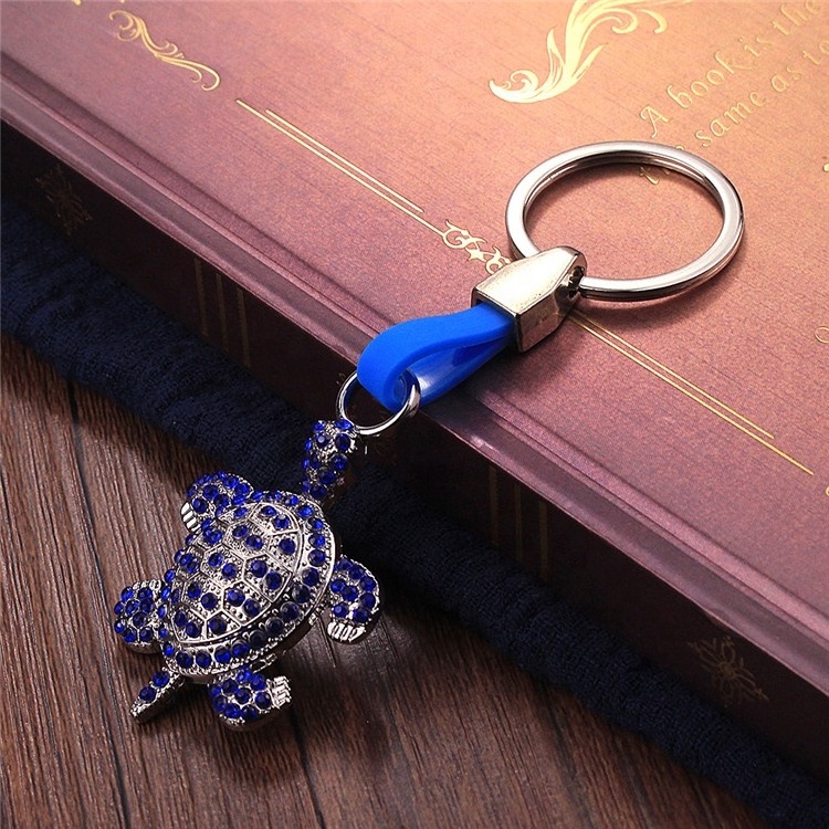 Factory Hot Selling Ocean Series Turtle Key Chain Metal Keyring Wholesale Tourist Souvenir Keychains