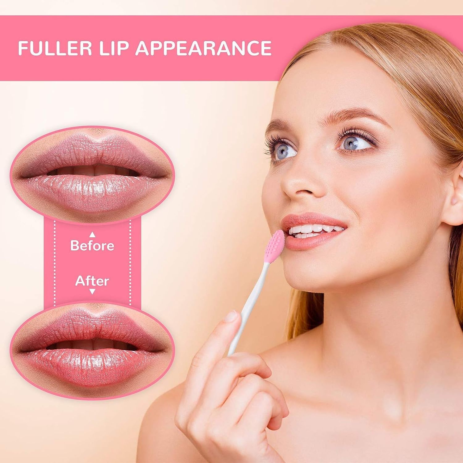 Silicone Exfoliating Lip Brush Double Sides Silicone Lip Scrubber Soft Cleaning Lip Smoother Face Cleaning Applicator