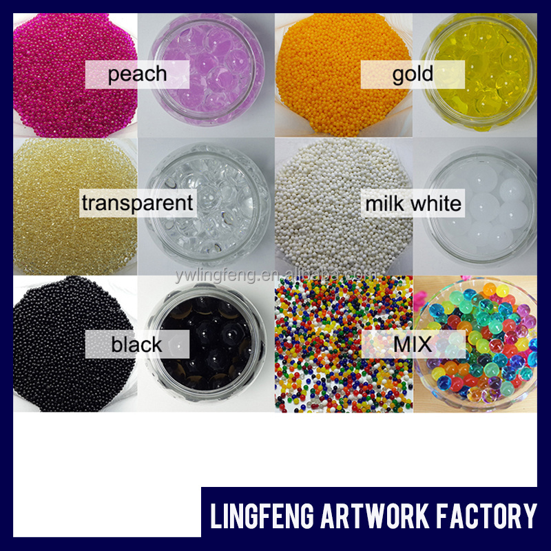 LF-101-24 linkfun 2.5-3.0mm absorption beads absorbent polymer water beads wedding crystal hydrogel-resin soil