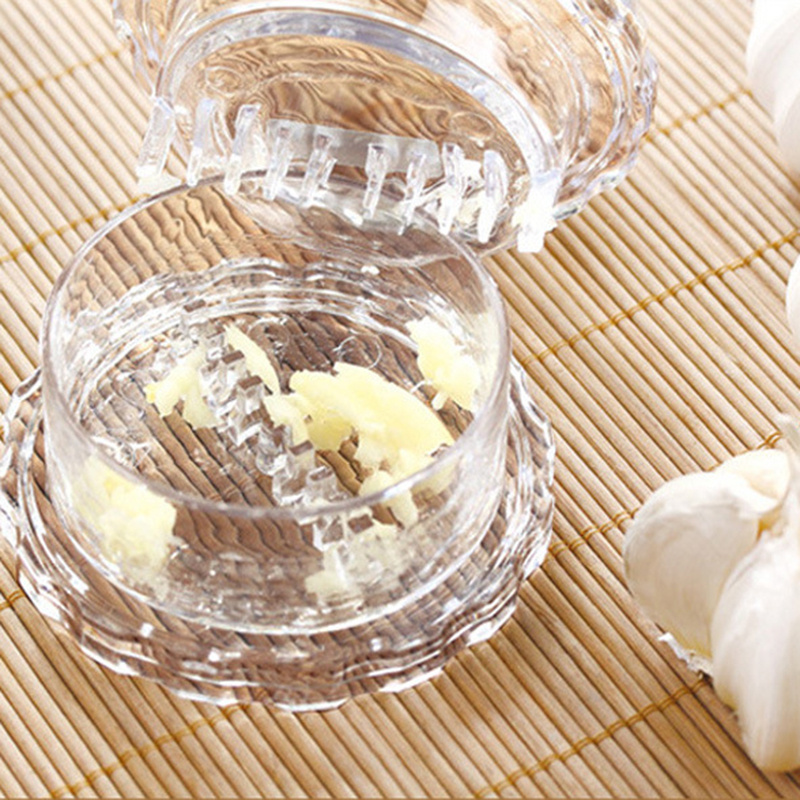 New Product Plastic Hand-pulled Vegetable Mashed Garlic Grinder Hand-drawn Kitchen Cooking Gadget Garlic Press