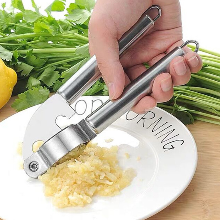 Creative Home Kitchen Gadgets Garlic Press Stainless Steel Vegetable Pepper Handheld Ginger Crushing Tool Garlic Presses