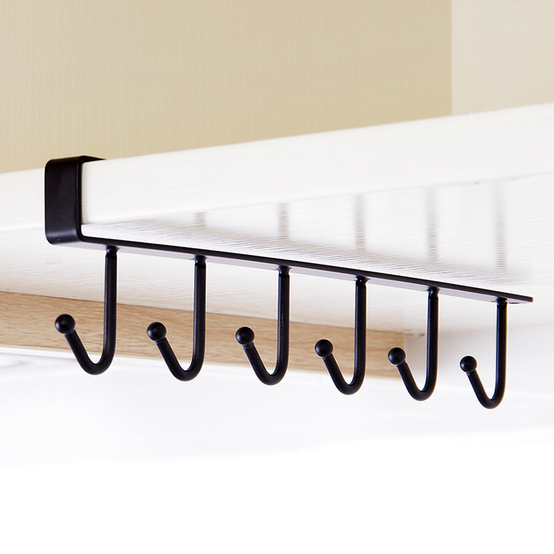 wholesale A row of hooks for a kitchen cabinet under a hook hanger Hook rail