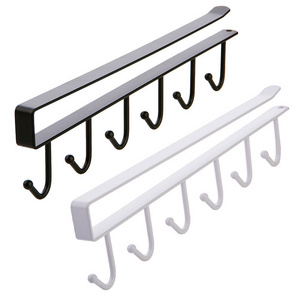 wholesale A row of hooks for a kitchen cabinet under a hook hanger Hook rail