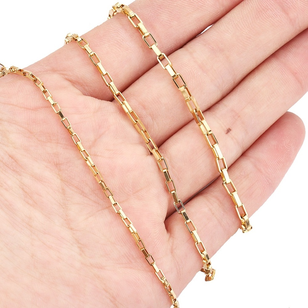 wholesale box chain  Stainless steel link chain for men and women necklace and bracelet jewelry making