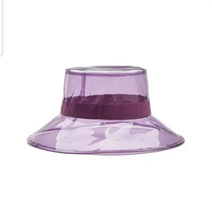 Bucket Hat Caps Women High Street Summer Beach Hat PVC Transparent Sun Visor Waterproof Rain Hat