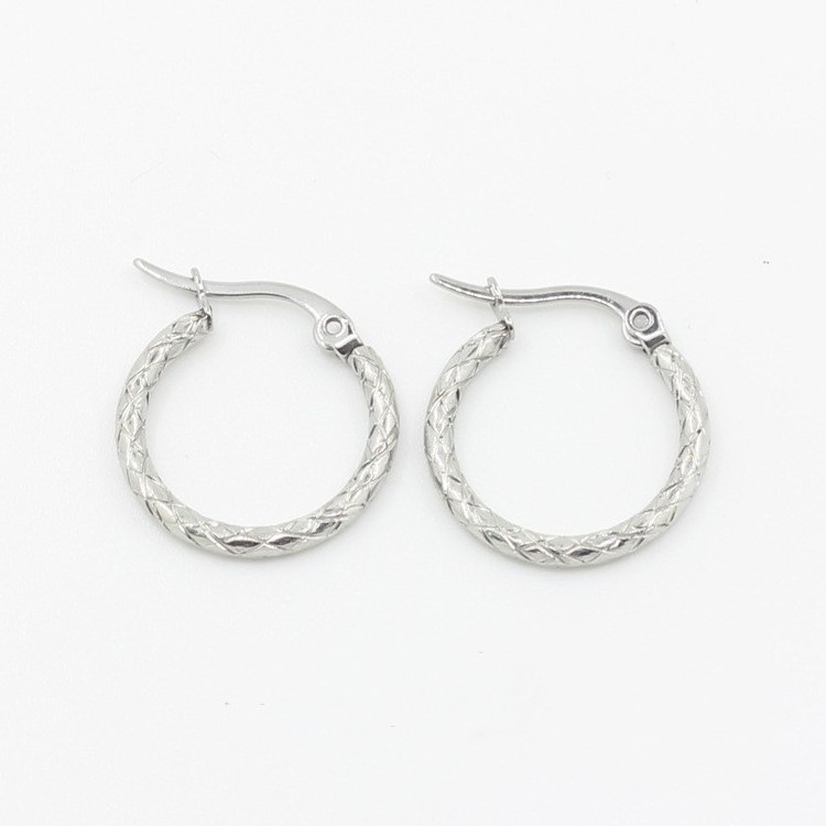 Exaggerated Chunky Spiral Round Earrings Stainless Steel Plated Fine Piercing Helix Twist Hoops Earrings