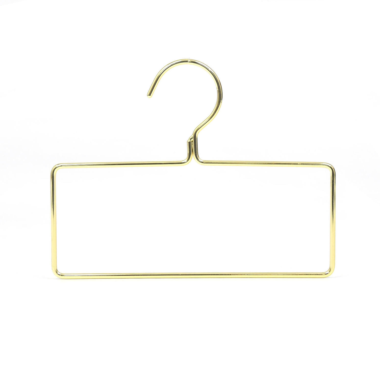 LEEKING Wholesale fashion gold scarf hangers rectangle towel storage rack hijab organizer metal hanger