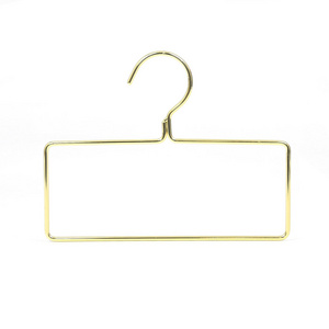 LEEKING Wholesale fashion gold scarf hangers rectangle towel storage rack hijab organizer metal hanger