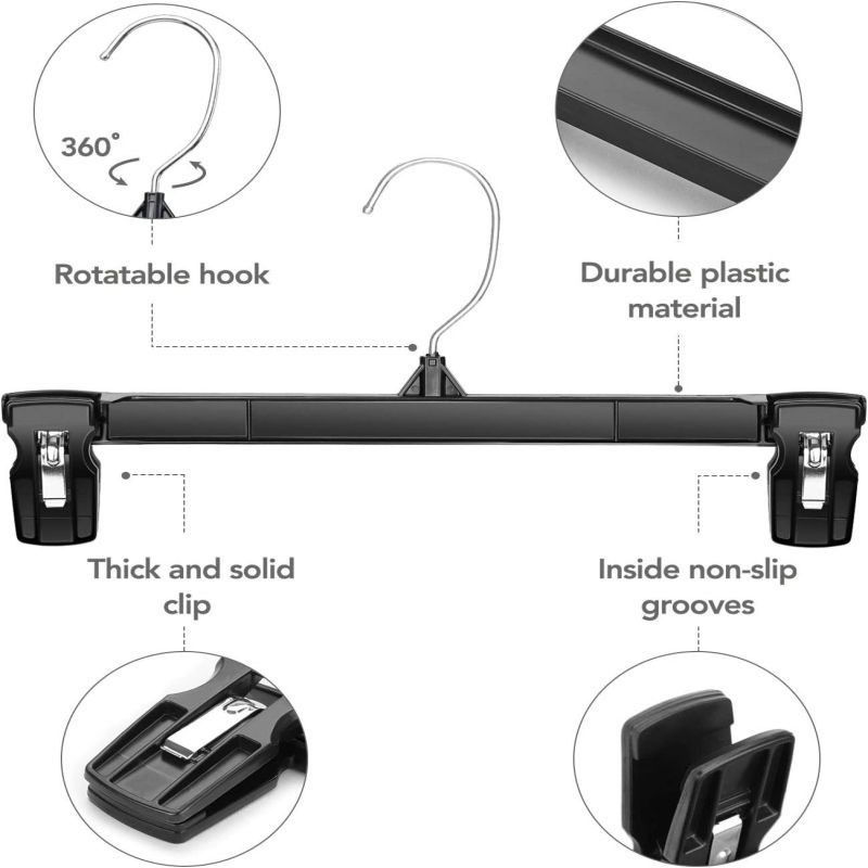 LEEKING Multifunctional heavy-duty slim fitting plastic hanger and pants rack