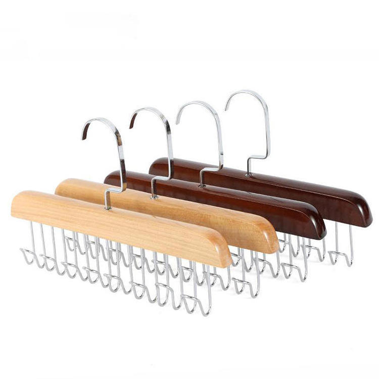 LEEKING High quality clothes rack belt and tie rack wooden towel rack