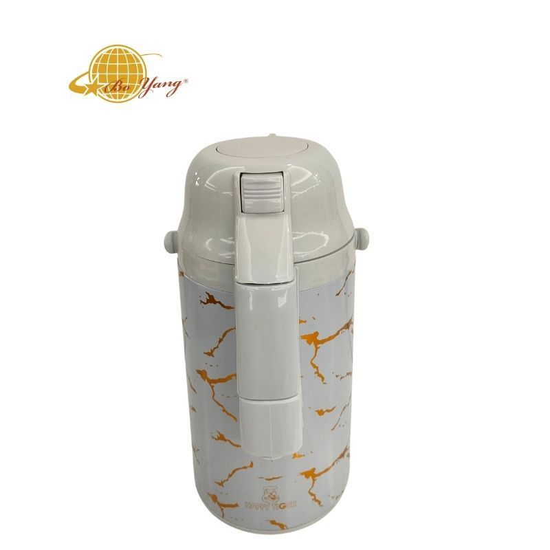 BOYANG Big Size Lever 3L Glass inner metal body insulated thermal pump coffee thermos pump airpot