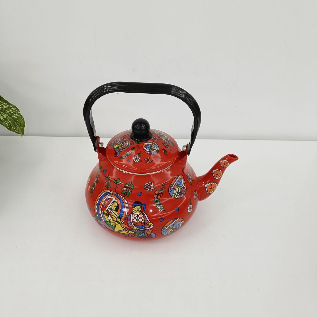 Boyang New Decal Arabic Style  Enamel Teapot Porcelain Enameled Teakettle Colorful Water Tea Kettle pot for Stovetop