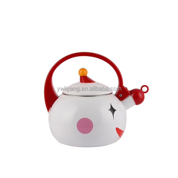 Enamel Whistling Tea Kettle with Decal High Quality Water Kettle With Different Decal