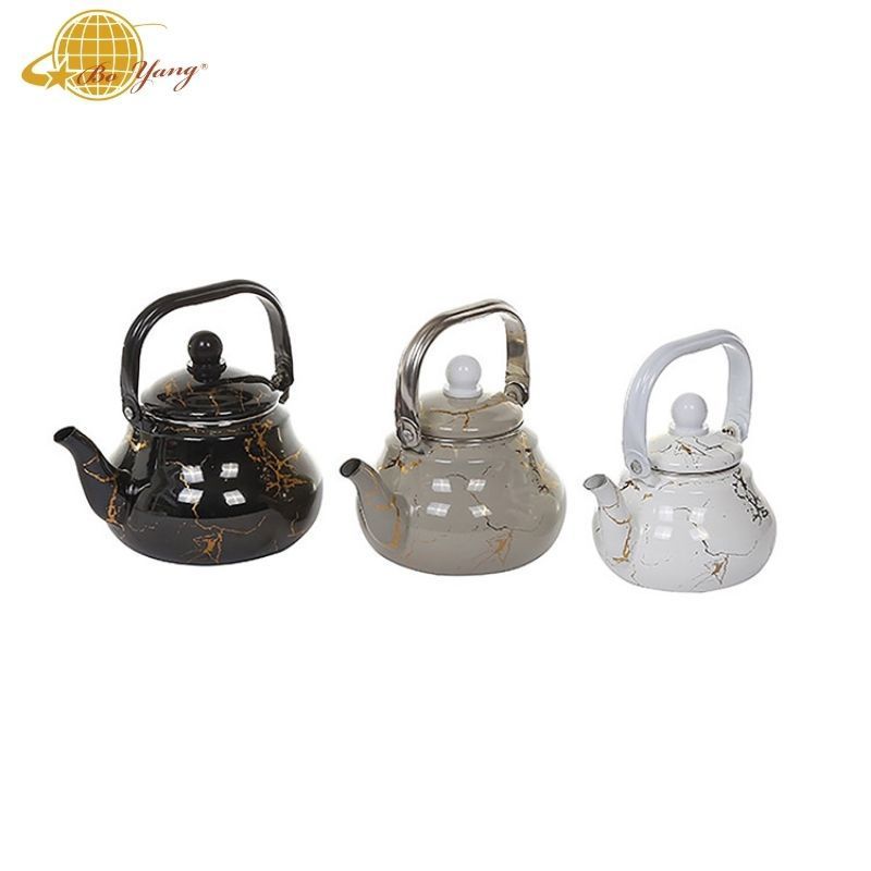 Boyang 2.5L Cast Iron Enamel Warmer Teapot Water Kettle Wholesale With Metal kettle