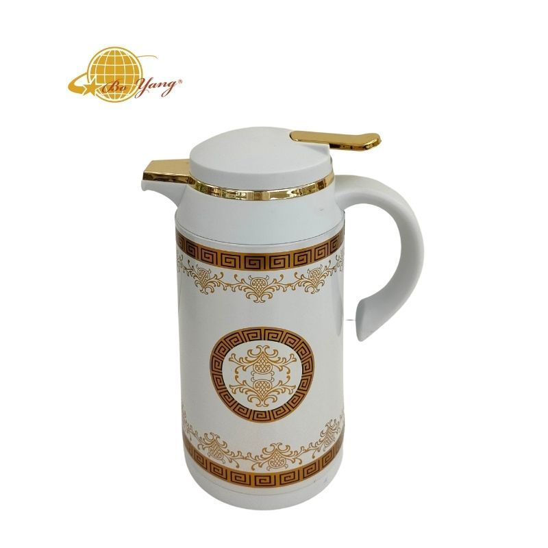 BOYANG 1051A  1.0L  Arabic style vacuum flask metal body glass Thermos Insulated Water tea pot arabic tea thermos