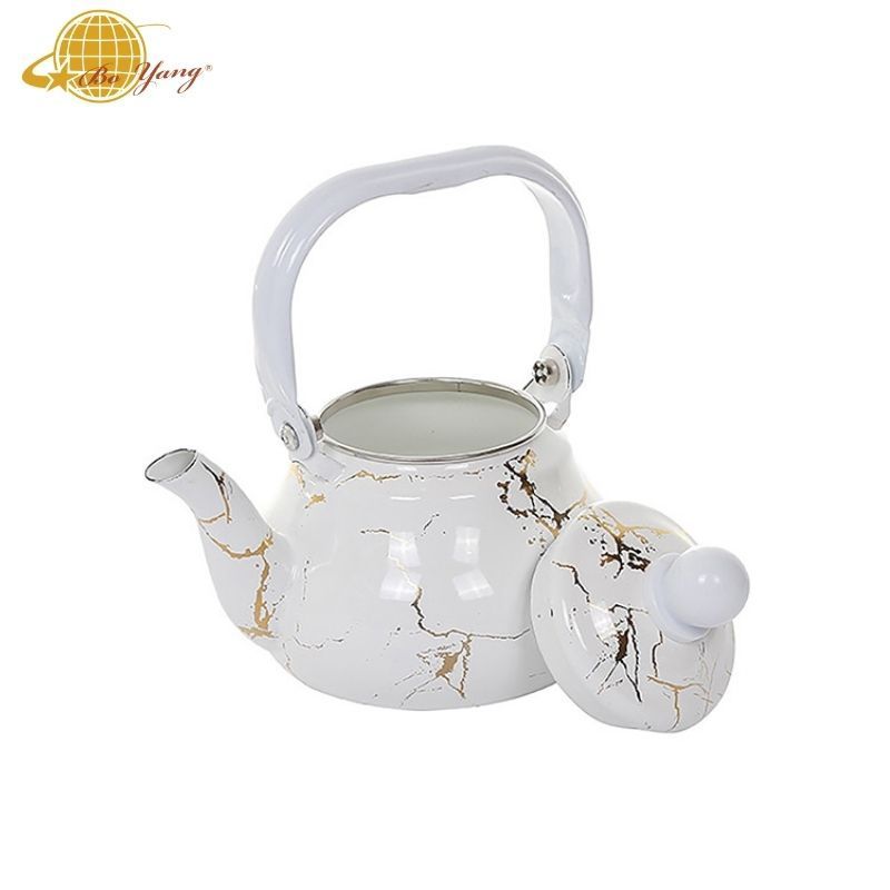 Boyang 2.5L Cast Iron Enamel Warmer Teapot Water Kettle Wholesale With Metal kettle