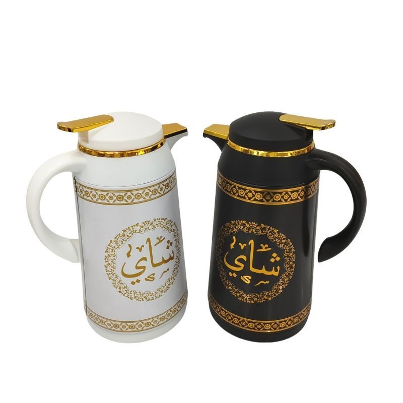 BOYANG 1051A  1.0L  Arabic style vacuum flask metal body glass Thermos Insulated Water tea pot arabic tea thermos