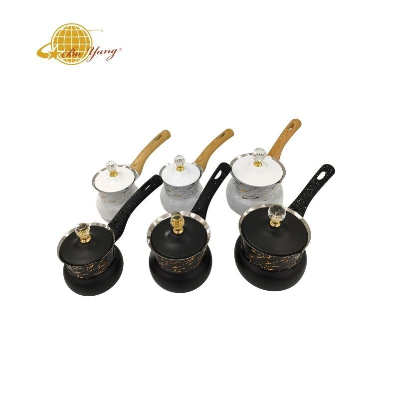 Turkish Arabic Greek New Fashion Black White Stainless Steel Coffee Tea Milk Pot Warmer Set