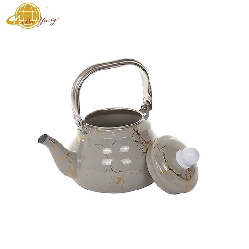 Boyang 2.5L Cast Iron Enamel Warmer Teapot Water Kettle Wholesale With Metal kettle