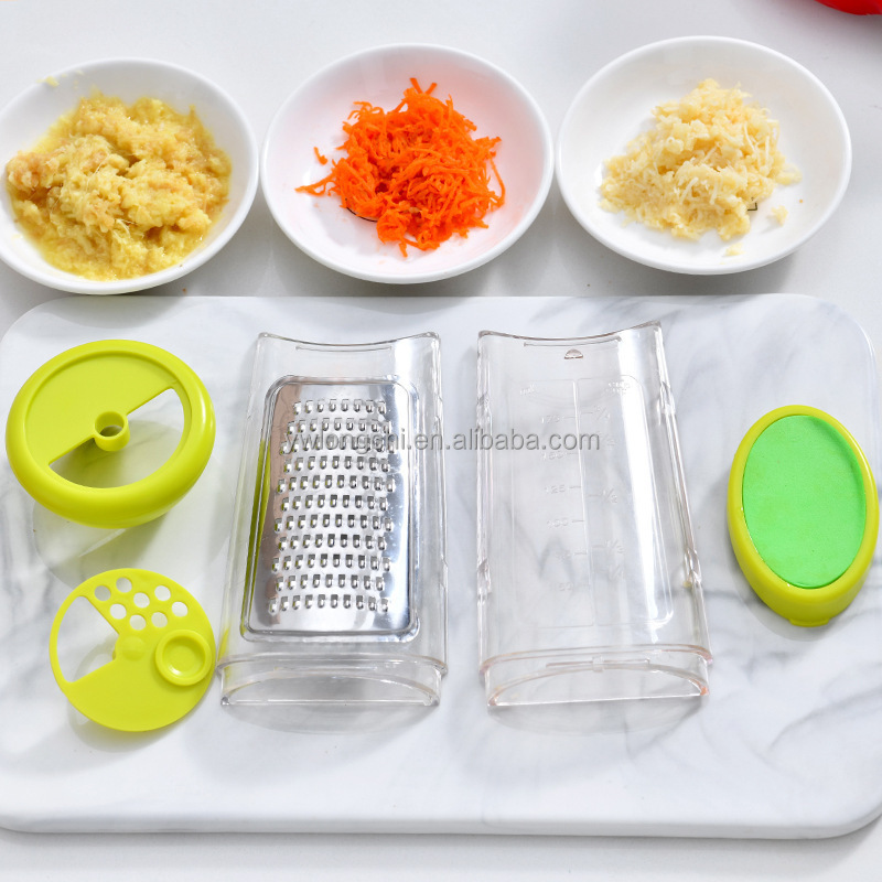 2023 New Fashion Kitchenware Tools Manual Vegetable Chopper Spice Grinder Ginger Garlic Grater with Scale