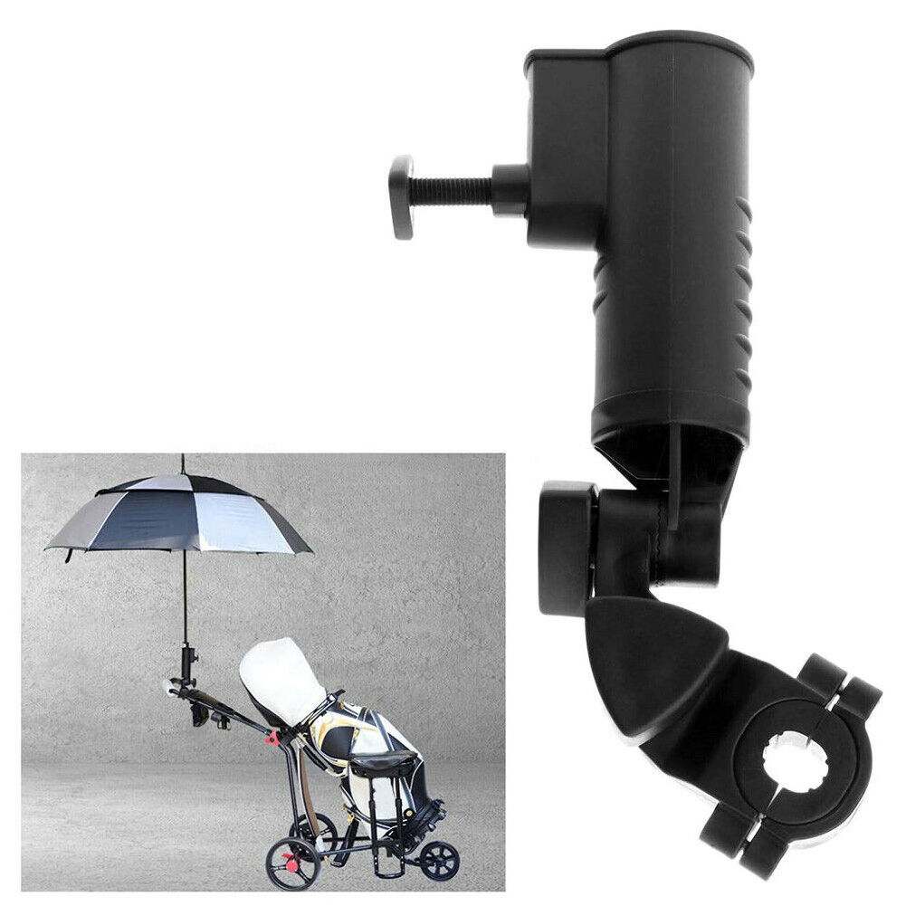 Durable Golf Umbrella Holder For Buggy Cart/ Baby Pram/ Wheelchair Clicgear Angle Stroller Attachment with Clamp Accessories