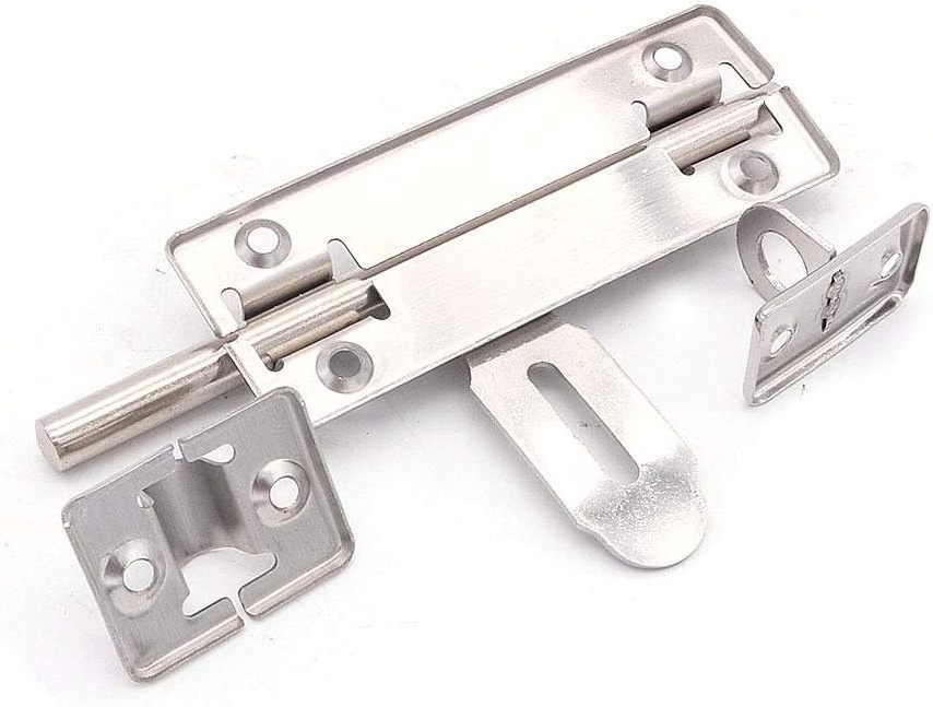 Stainless Steel Bolt Door Lock Latch Slide for Home Security Toilet Bathroom Toilet Window Furniture Pet Gate Lock