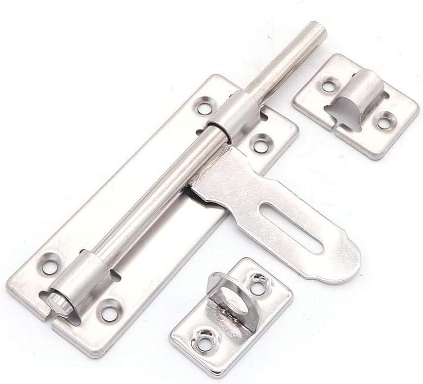 Stainless Steel Bolt Door Lock Latch Slide for Home Security Toilet Bathroom Toilet Window Furniture Pet Gate Lock