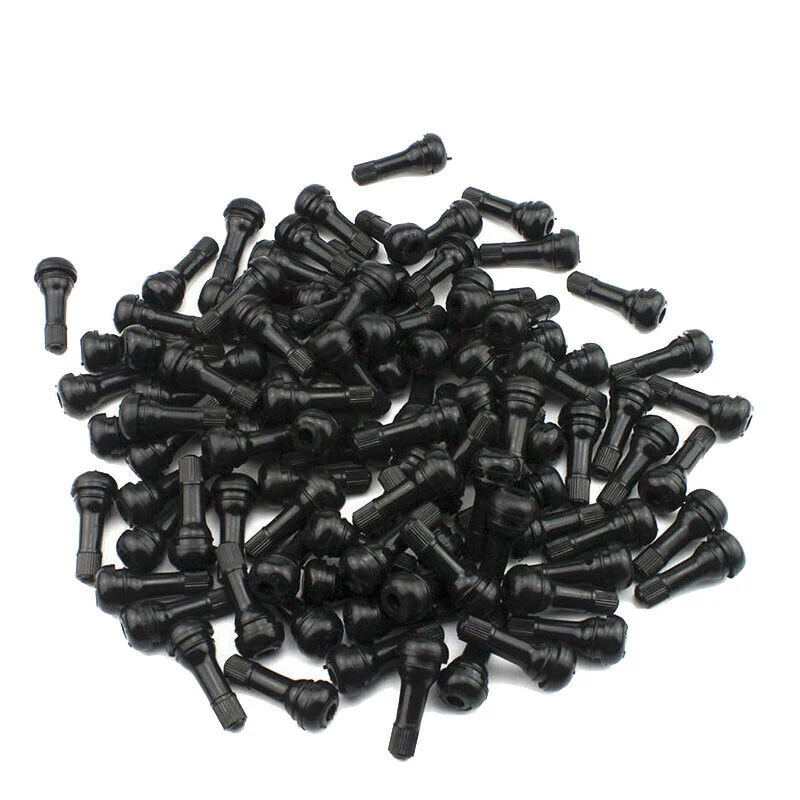 Pack Of 100 pieces Car Auto TR 412/413/414 Snap In Tyre (Tire) Valve Rubber Tubeless Short Valve Stems