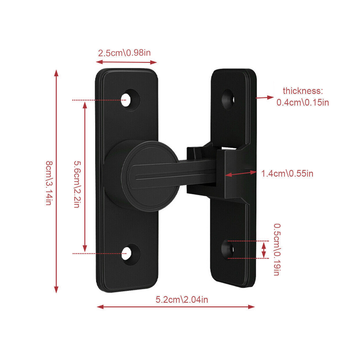 Barn Door Lock Heavy Duty Sliding Barn Door Latch Lock 90 Degree Gate Latch for Bathroom Garden Garage