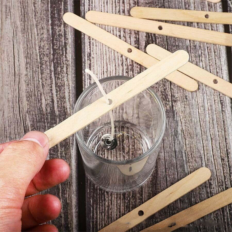 Pack Of 100 Candle Wick Holders Reusable Wooden Making Wicks DIY Candles Tools