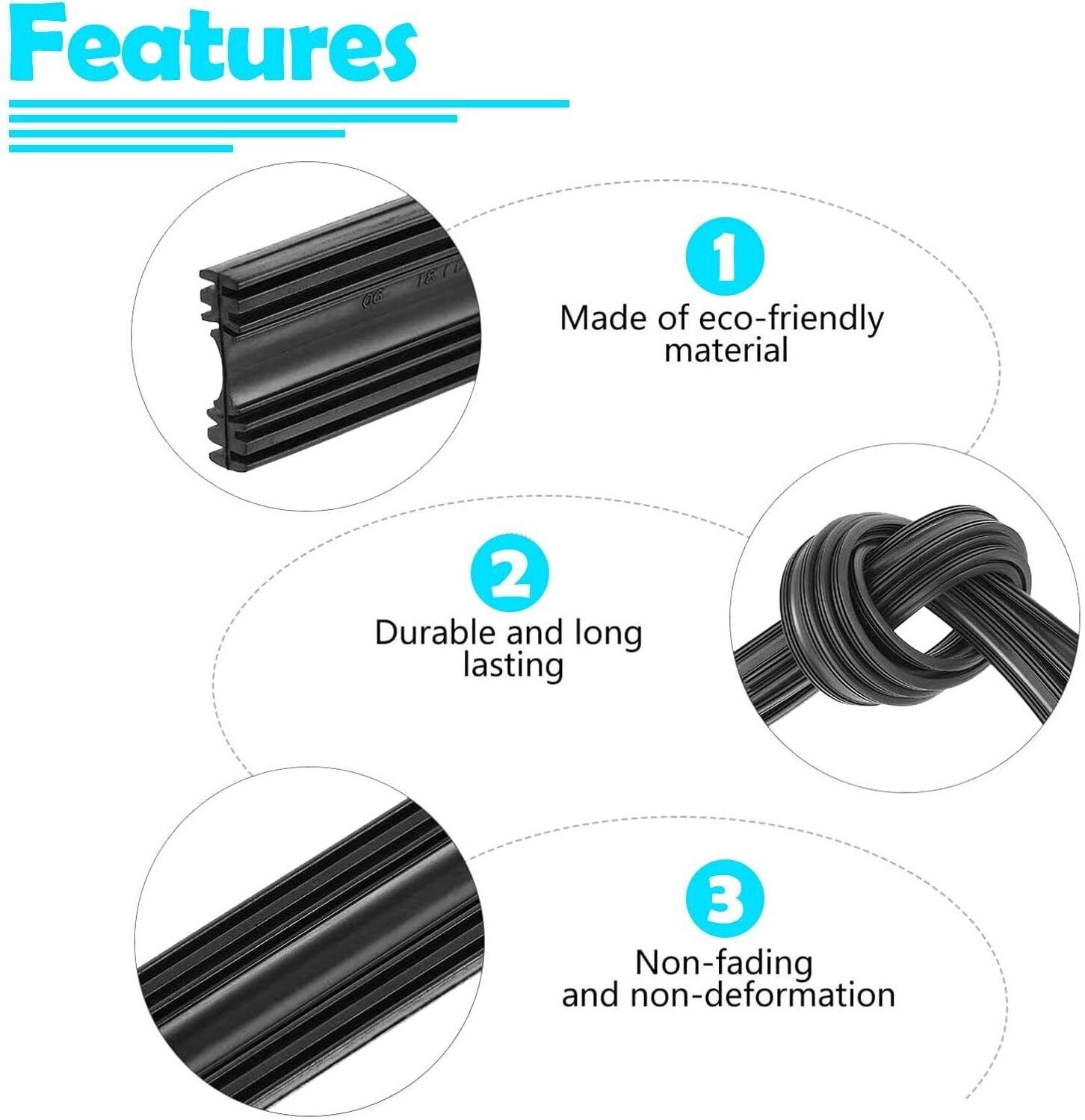 Silicone Wiper Blade Windshield Wiper Blades Refills Rubber Strips Silicone Frameless 6mm Replacement Wiper