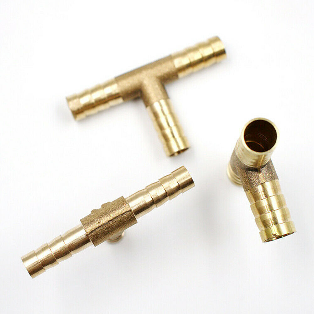 Brass T Piece Y Piece Joiner Fuel Hose Joiner Tee Connector Air Water Gas