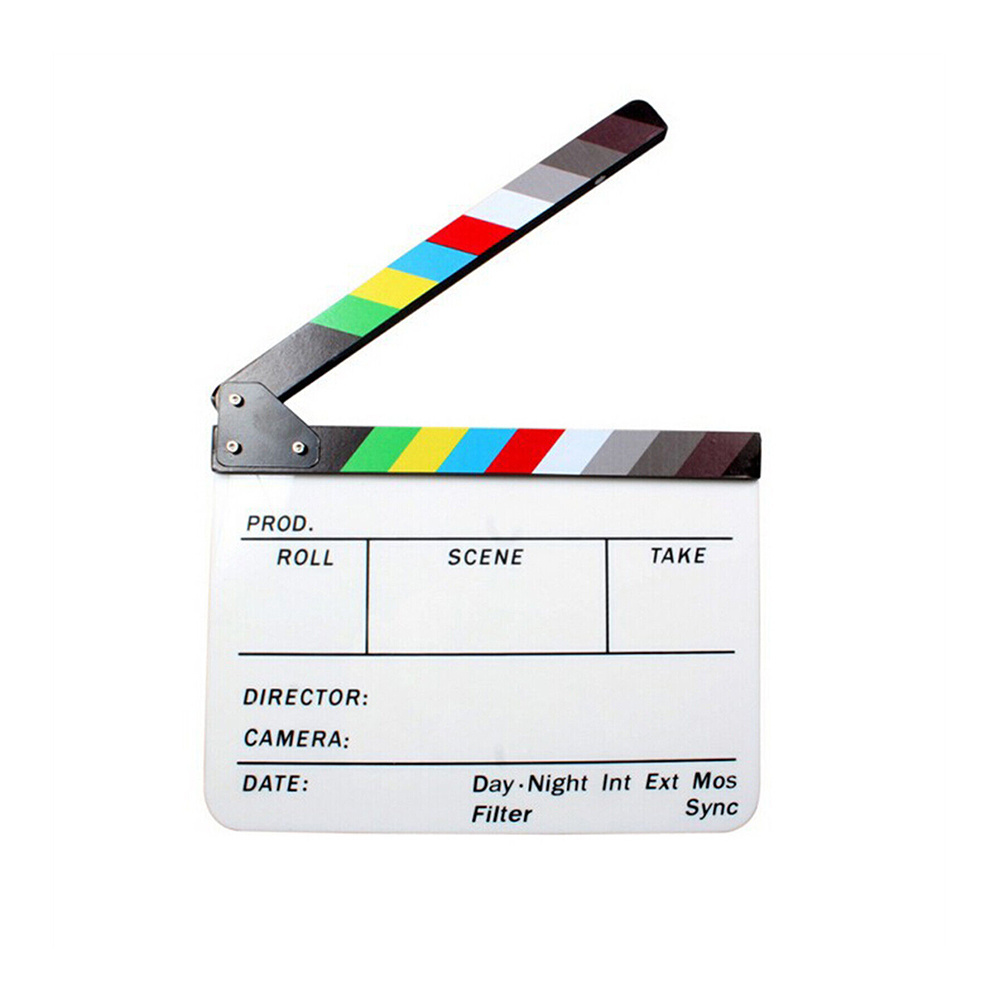 Clapperboard Clapper Board TV Movie Slate Colorful Clapboard Clapper Board Film Cut Action Scene Clapper Board