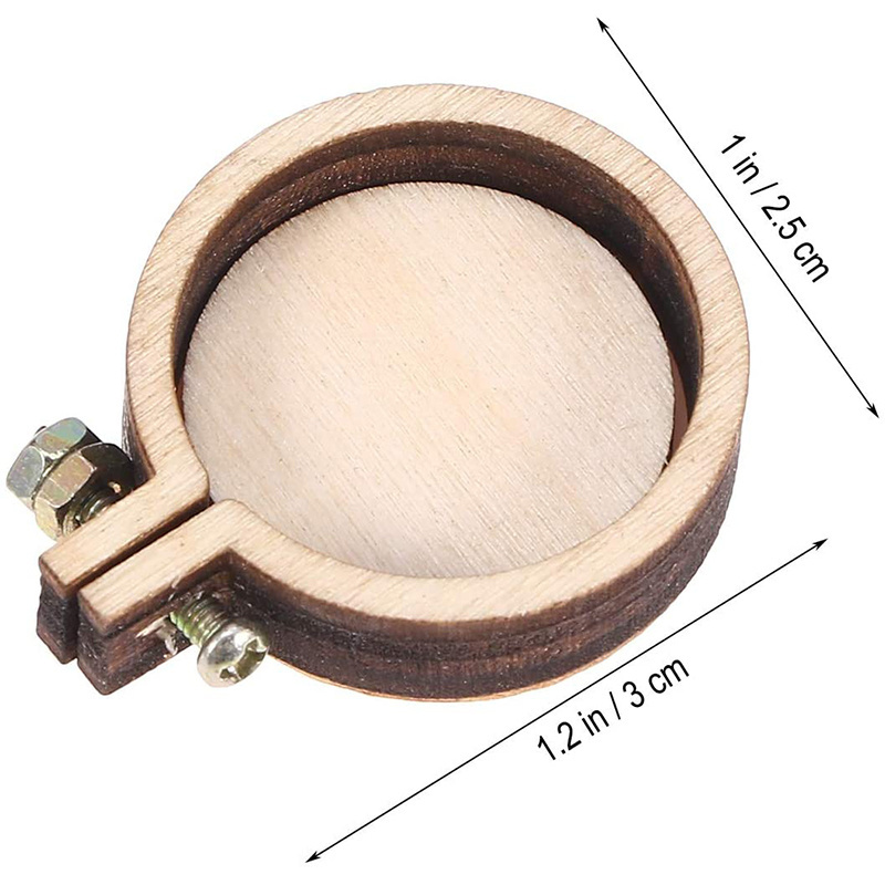 DIY Wooden Cross Stitch Hoop Mini Ring Embroidery Circle Sewing Frame